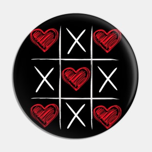 Tic Tac Toe Valentine Day Pin