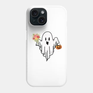 Floral Ghost Halloween Spooky Phone Case