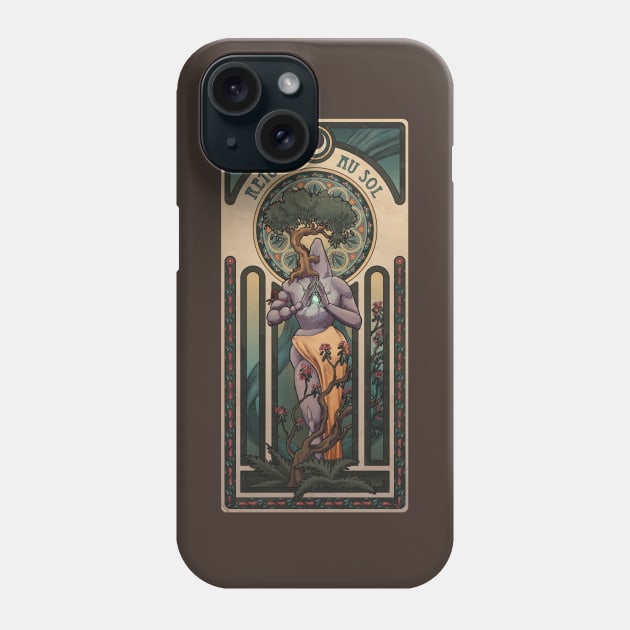 Retour Au Sol - Art Nouveau Golem Phone Case by 48Tuesdays