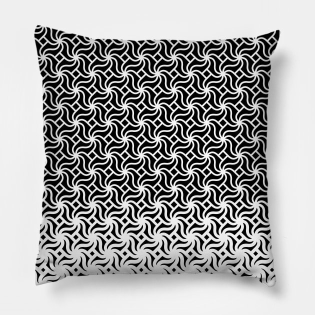 Geometric Sayagata Pattern Pillow by terrordro.me