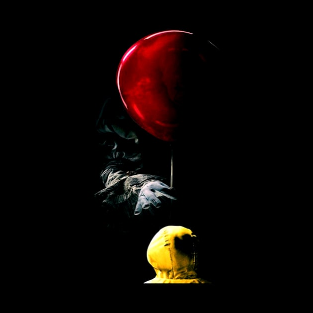 Fear Forgive Red Balloon Horror Halloween by klausgaiser