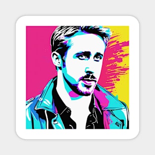 Ryan Gosling vector art fan works graphic design by ironpalette Magnet