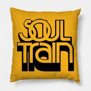 Soul Train Black Pillow
