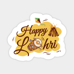 Happy Lohri Punjabi Sikh Festival Magnet