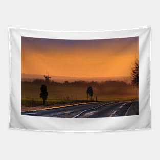 The Road to Sarre at dusk Tapestry