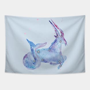 Capricorn Galaxy Watercolor Tapestry