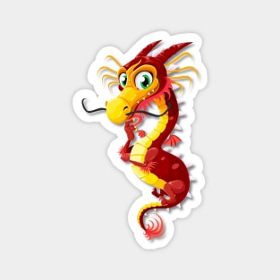 Chinese New Year Red Dragon Magnet