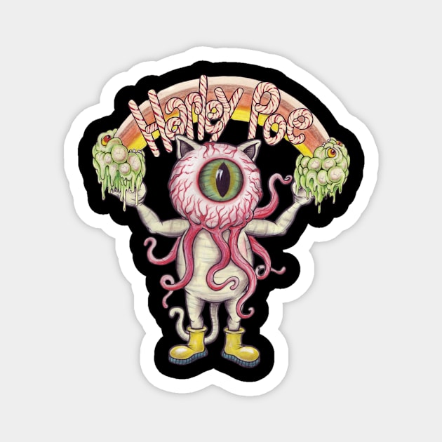 Harley Poe - Ocullarpuss Rainbow Magnet by Pete the Cat Guy