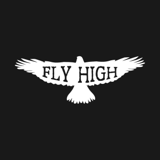 Retro Animal Eagle Fly High White T-Shirt