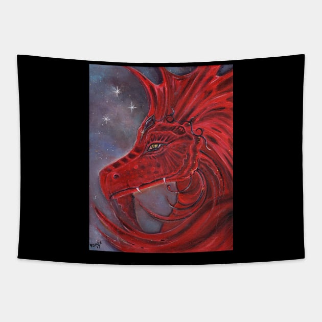 The Red Dragon By Renee L Lavoie Tapestry by ReneeLLavoie