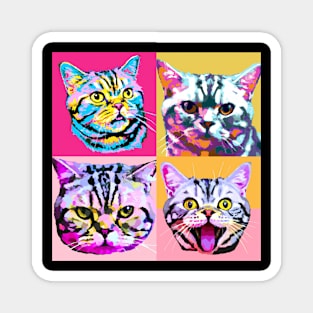 American Shorthair Pop Art - Cat Lover Gift Magnet