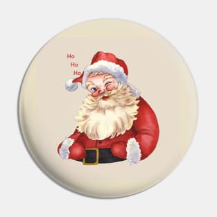 Retro Vintage Pink Santa Clause Pin