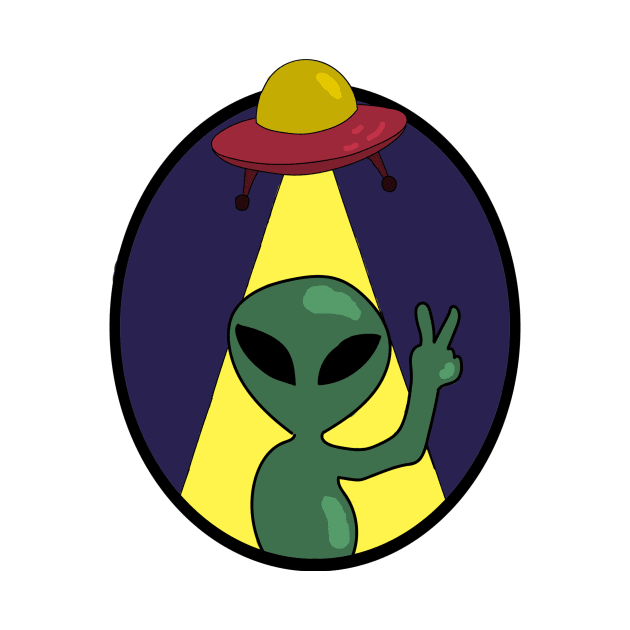 Extraterrestrial Peace by deadlydelicatedesigns