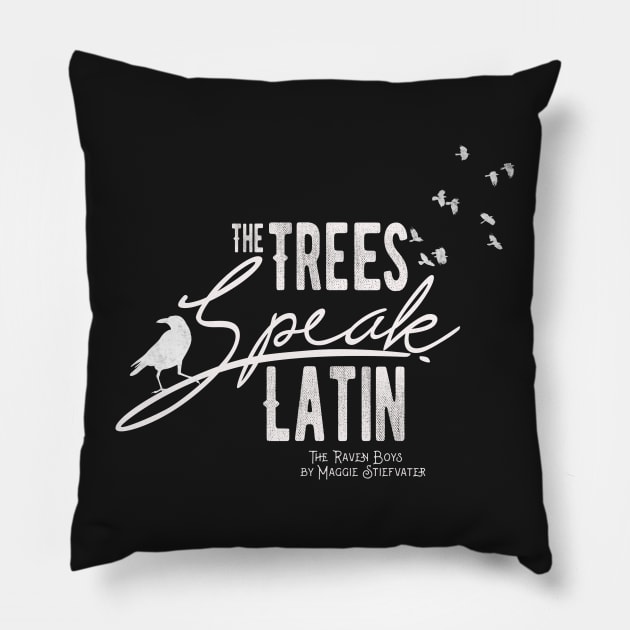 The Trees Speak Latin Pillow by eviebookish