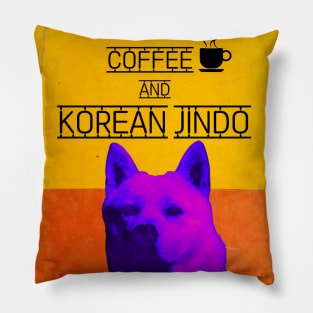 COFFEE AND KOREAN JINDO Pillow