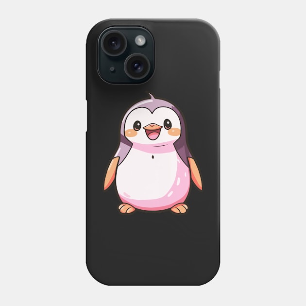 Cute Happy Penguin Phone Case by medimidoodles