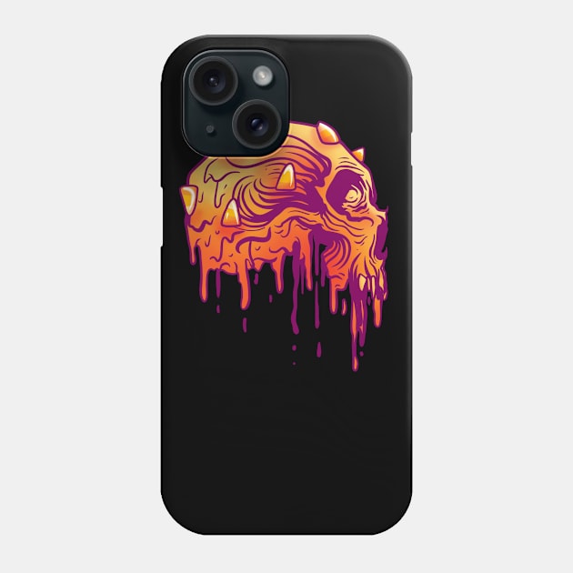 Candy Corn Halloween Skull Dark Art Pop Art Phone Case by Manfish Inc.