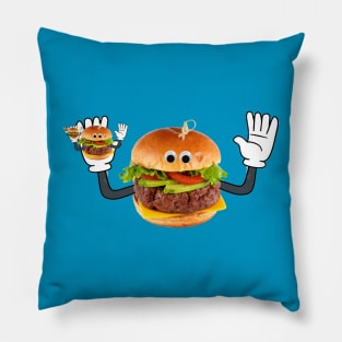 Burger Time Hands Up Pillow