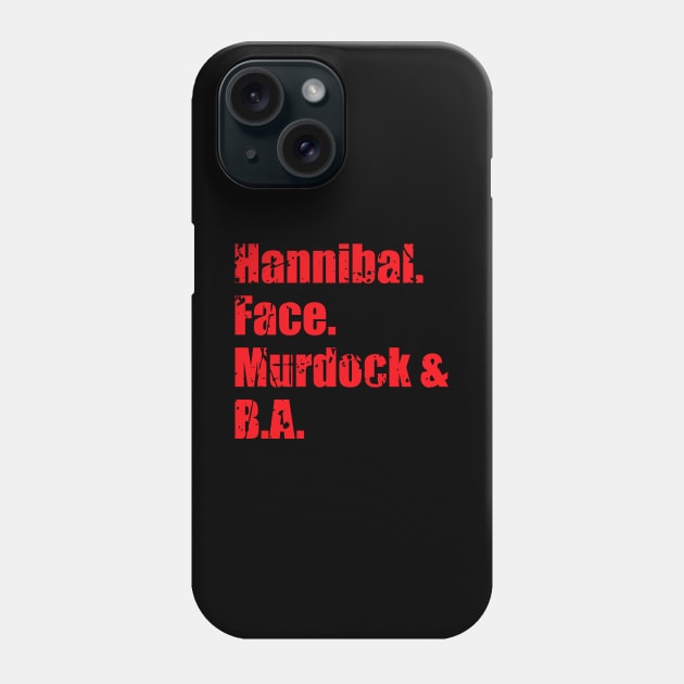 Hannibal. Face. Murdock and B.A Phone Case by sunima