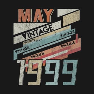 Born In MAY 1999 210th Years Old Retro Vintage Birthday T-Shirt