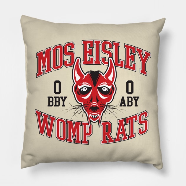 Mos Eisley Womp Rats Pillow by MindsparkCreative