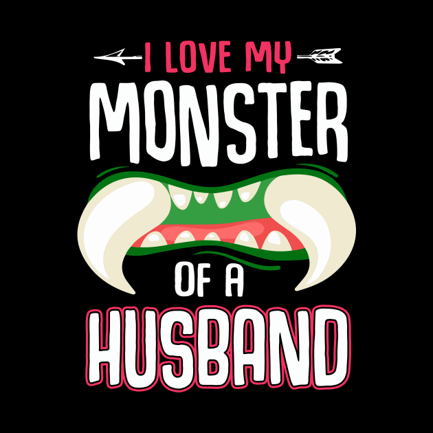 Monster Of A Husband Funny Couples Halloween by Marks Kayla