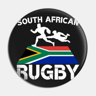 South Africa Flag Rugby Field Pin