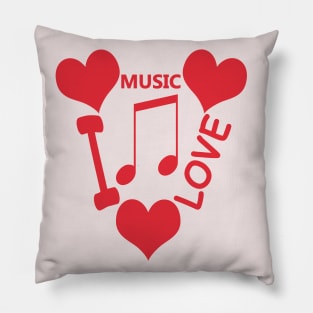 I Love Music Pillow