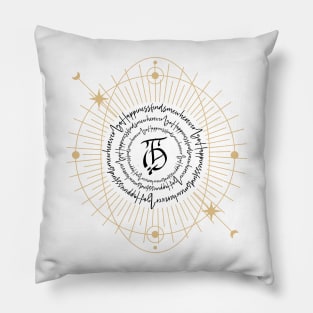 Happiness finds me wherever I go Sigil Pillow