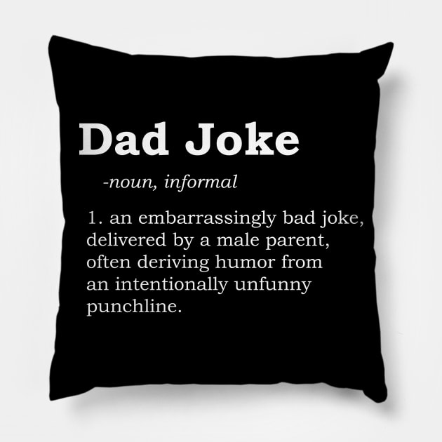 Dad Joke Dictionary Definition Pillow by LovableDuck