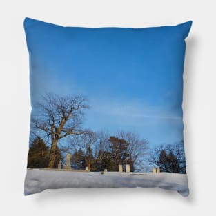 Winter at the Cemetary Pillow