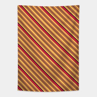 Red and Yellow Stripes Pattern 019#001 Tapestry
