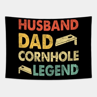 Husband Dad Cornhole Legend Tapestry