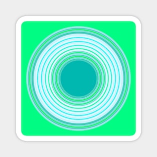 Circles in each other on green Magnet