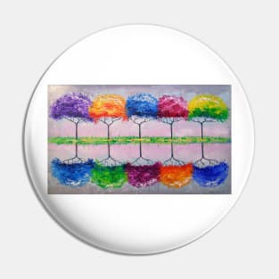 Rainbow landscape Pin