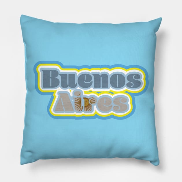 Buenos Aires Flag Pillow by cricky