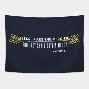 Beatitudes Matthew 5:7 Light Letters Tapestry