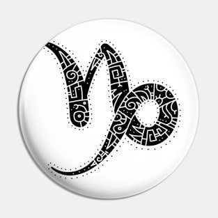 Capricorn Symbol Pin