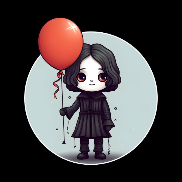 Emo Kid - Red Balloon by My Geeky Tees - T-Shirt Designs