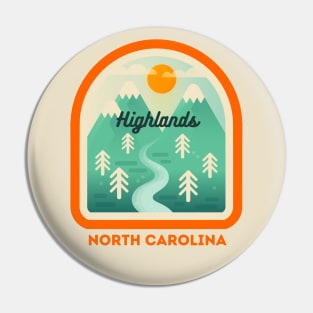 Highlands North Carolina NC Tourist Souvenir Pin