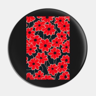 Beautiful Stylized Red Flowers, for all those who love nature #162 Pin