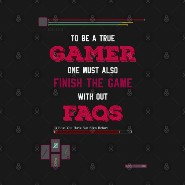 To be a true gamer one must also finish the game without FAQS recolor 5 by HCreatives