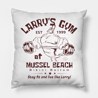 Larry's Gym At Mussel Beach Pillow