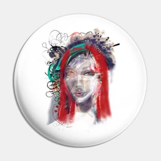 Red Girl Pin