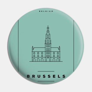 Brussels Minimal Poster Pin