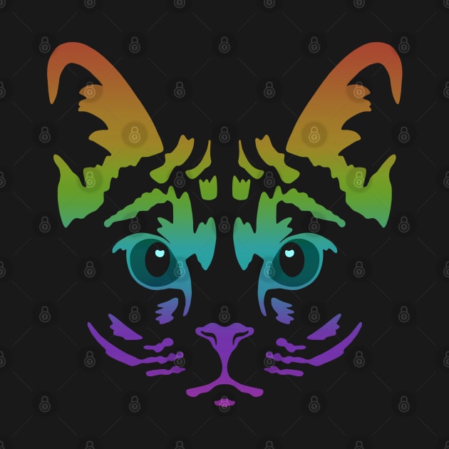 Rainbow Cat Face by GeoCreate