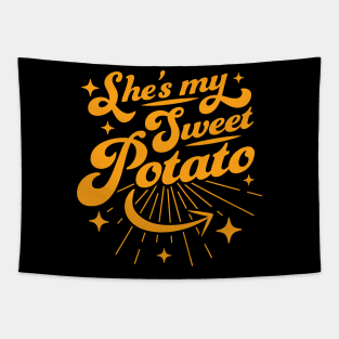 She's My Sweet Potato I Yam - Couple's Matching Thanksgiving Tapestry