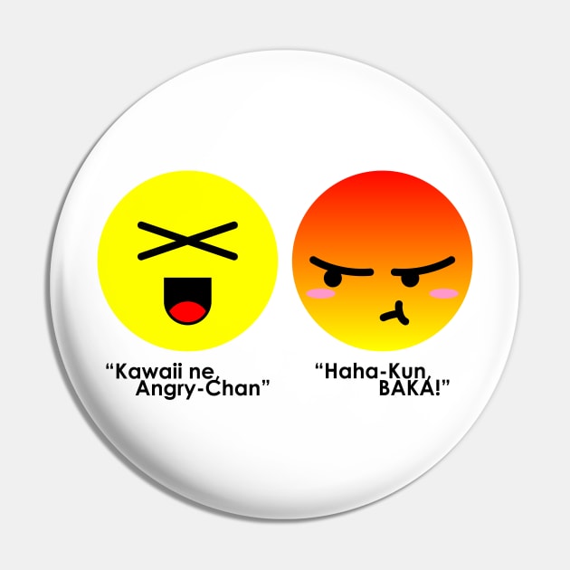 Haha & Angry Pin by Damong 