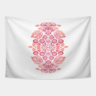 Boho floral folk watercolor medaillon Tapestry