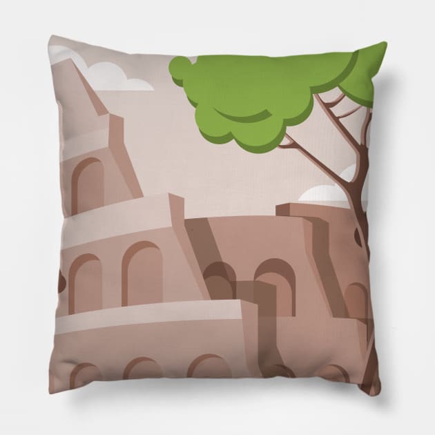 Colosseum Pillow by lanaxxart